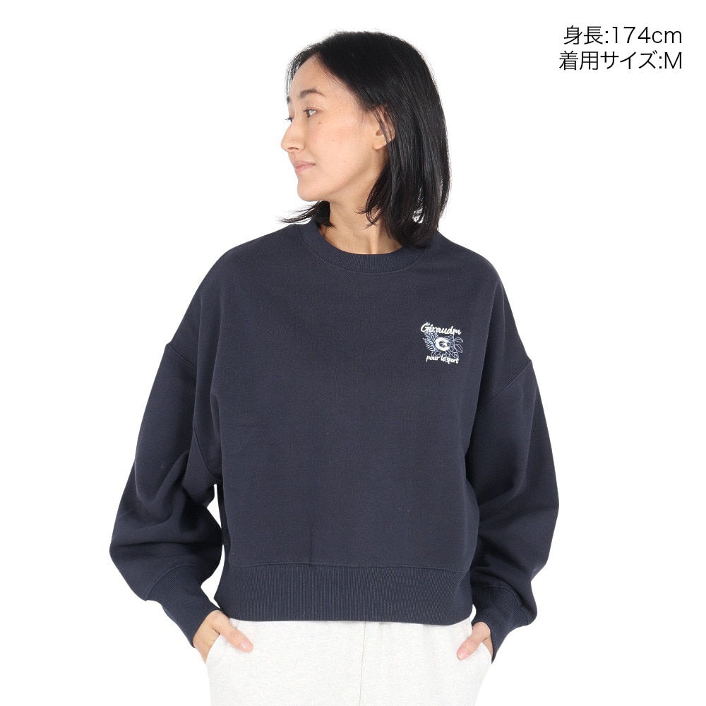 ジローム（GIRAUDM）（レディース）Crewneck shortshirt スウェット SW4F0050-TR861-GRCD NVY