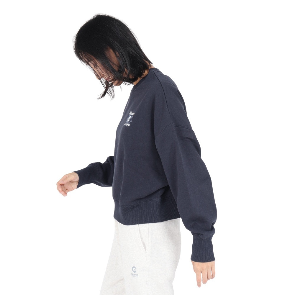 ジローム（GIRAUDM）（レディース）Crewneck shortshirt スウェット SW4F0050-TR861-GRCD NVY