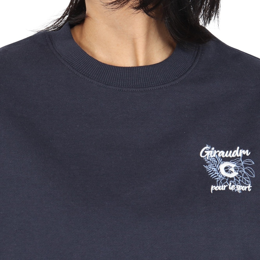 ジローム（GIRAUDM）（レディース）Crewneck shortshirt スウェット SW4F0050-TR861-GRCD NVY