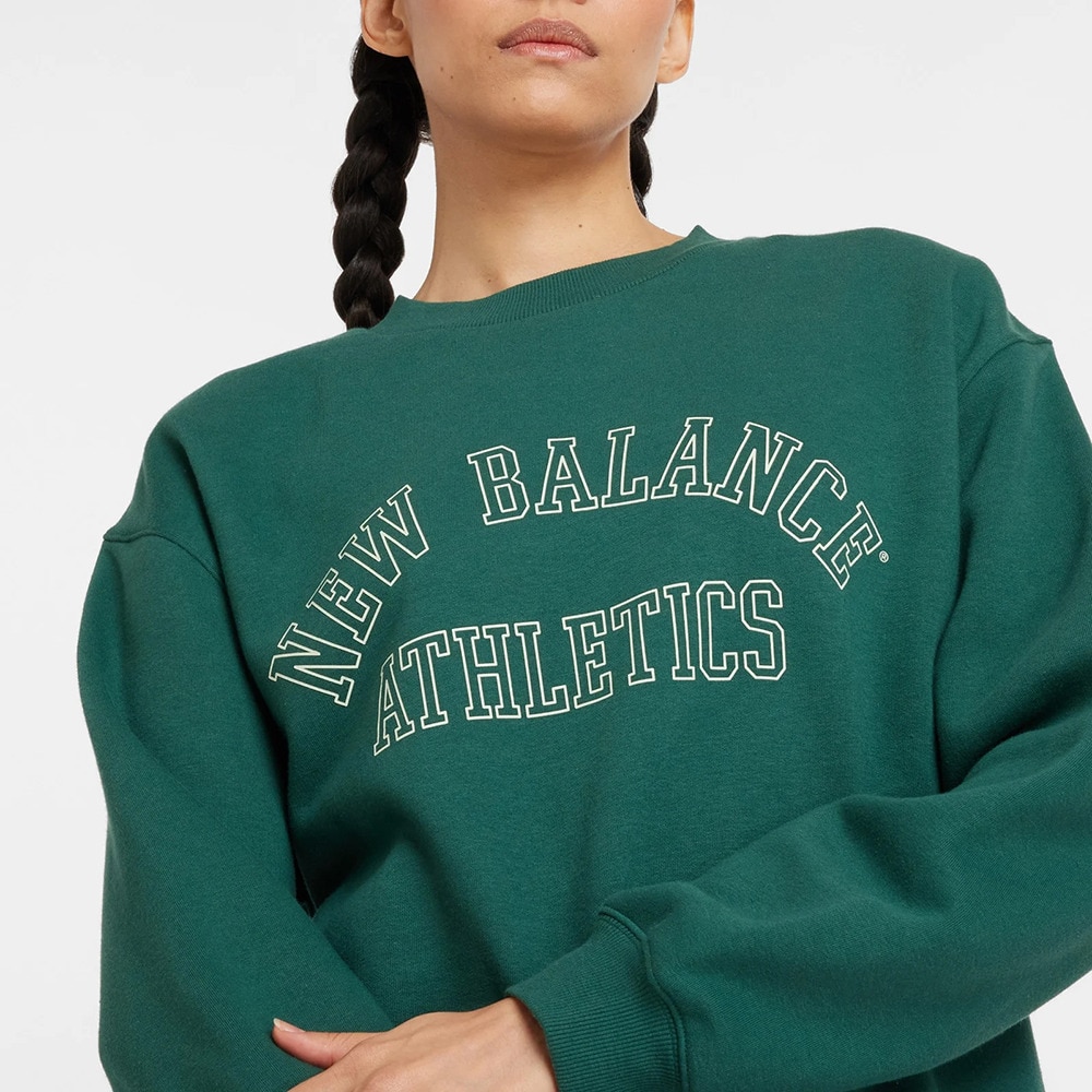 ニューバランス（new balance）（レディース）グラフィック フレンチテリー クルースウェット 裏起毛 WT43516NWG