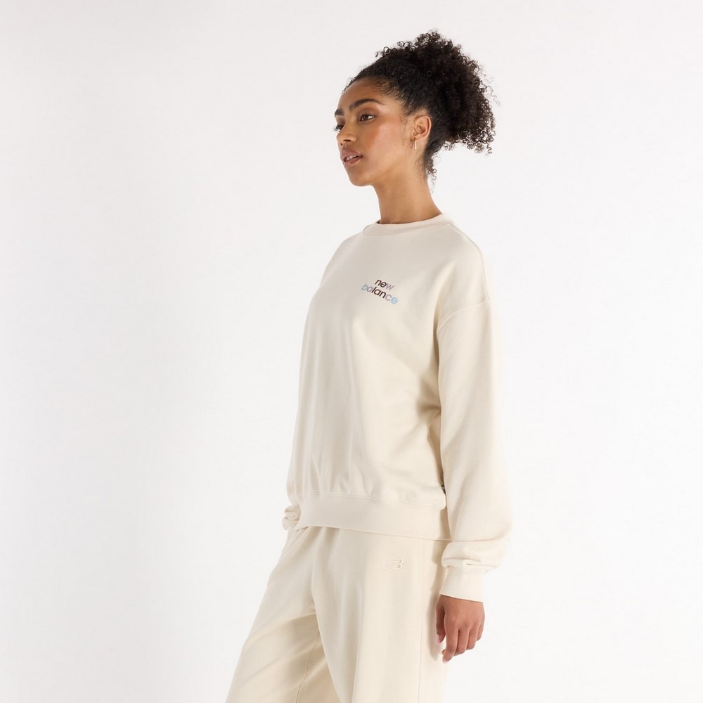 ニューバランス（new balance）（レディース）レンチテリー オーバーサイズドロゴ クルースウェット WT43559LIN