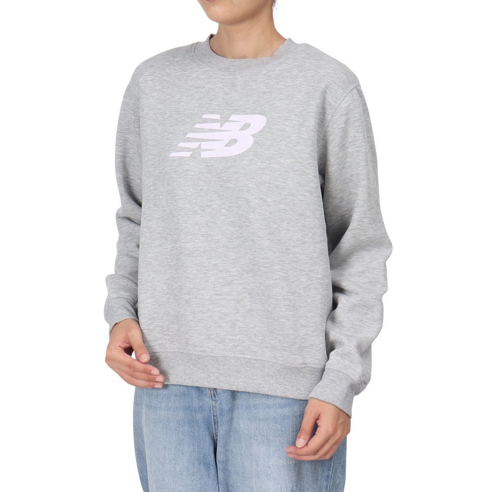 ニューバランス（new balance）（レディース）Sport フリース ロゴ クルー 裏起毛 WT43526AG