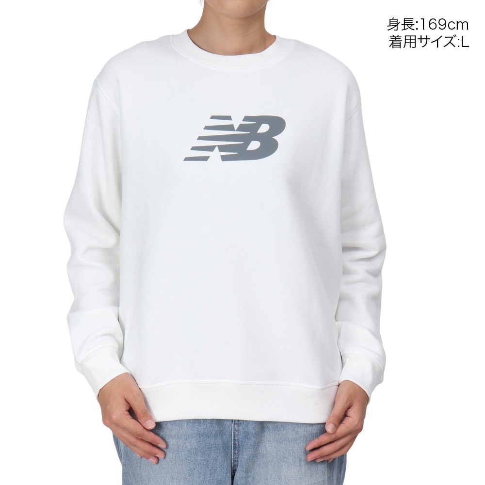 ニューバランス（new balance）（レディース）Sport フリース ロゴ クルー 裏起毛 WT43526WT
