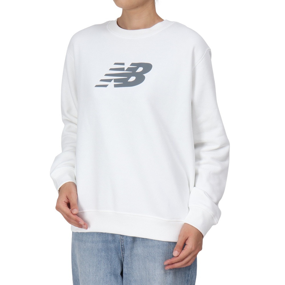 ニューバランス（new balance）（レディース）Sport フリース ロゴ クルー 裏起毛 WT43526WT