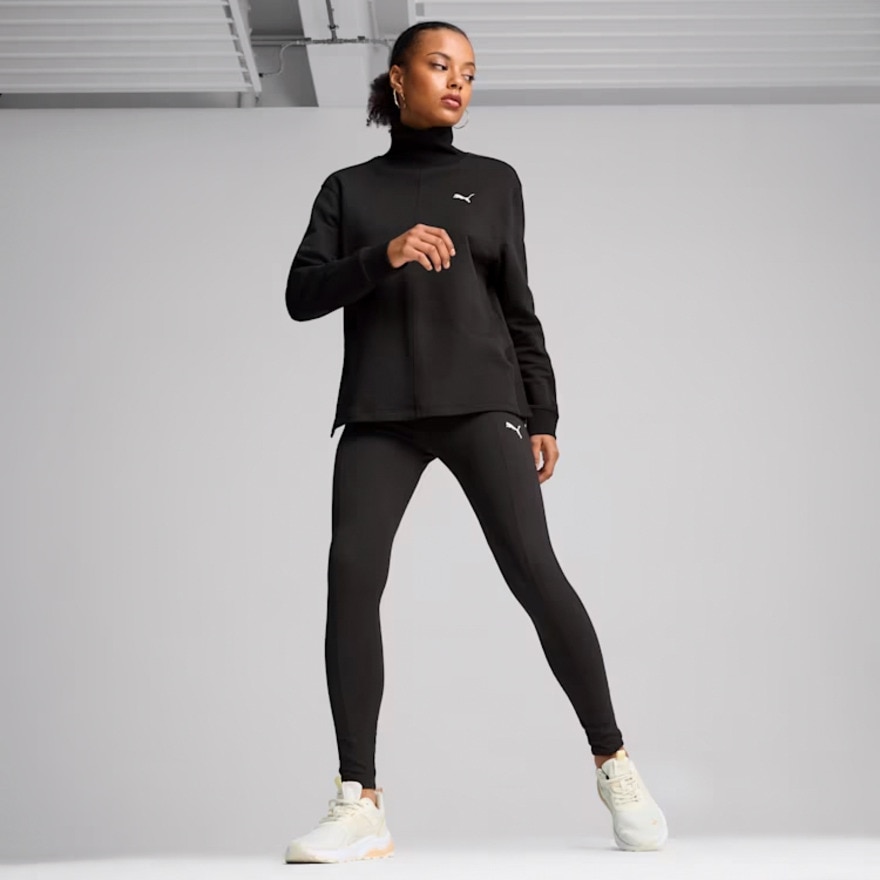 プーマ（PUMA）（レディース）ハー ハイネック クルースウェット 684207 01 BLK