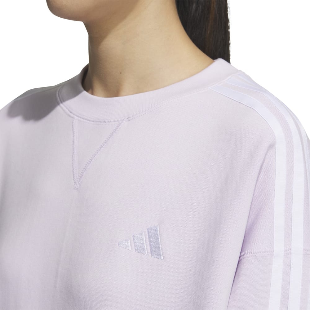 アディダス（adidas）（レディース）エッセンシャルズ プラス スリーストライプス フレンチテリー クルーネックスウェット JUP41-JW4489