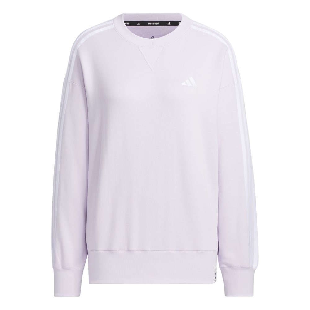 アディダス（adidas）（レディース）エッセンシャルズ プラス スリーストライプス フレンチテリー クルーネックスウェット JUP41-JW4489