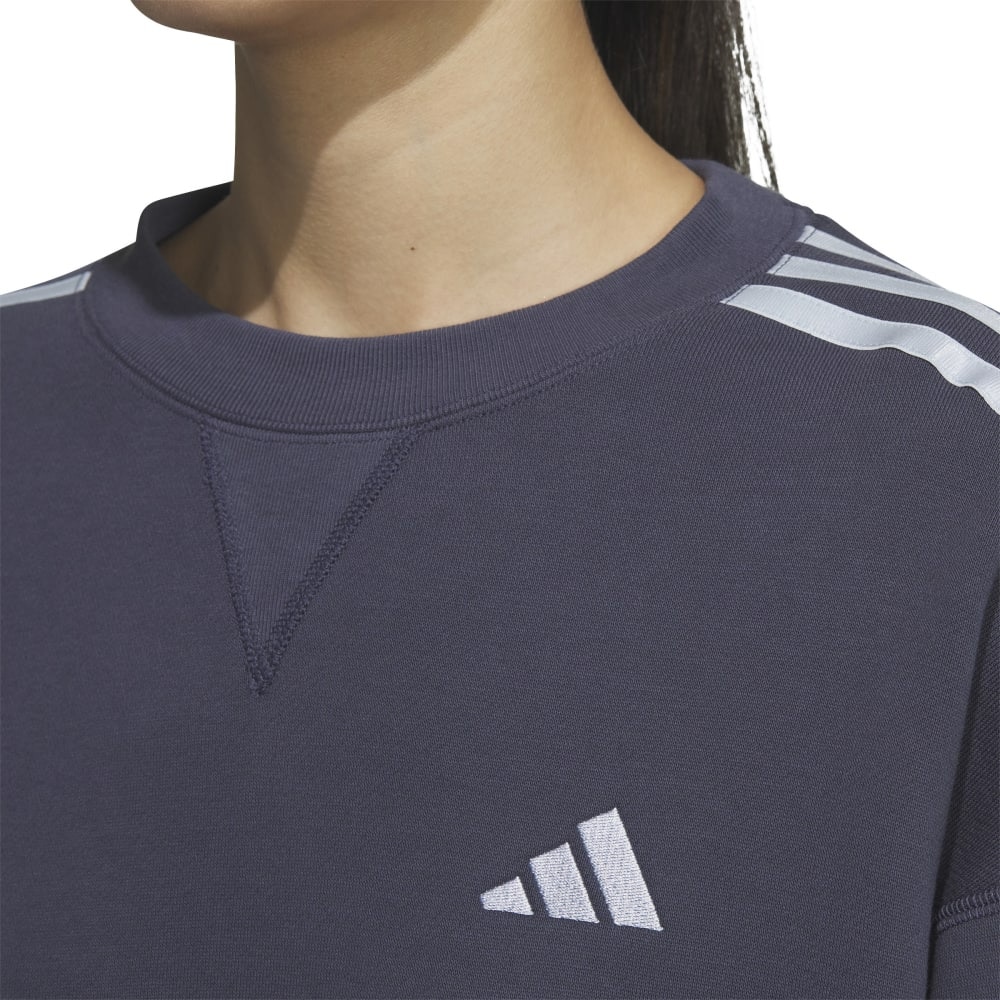 アディダス（adidas）（レディース）エッセンシャルズ プラス スリーストライプス フレンチテリー クルーネックスウェット JUP41-JW4490