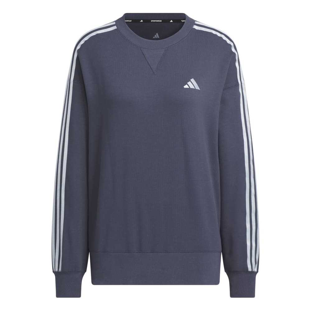 アディダス（adidas）（レディース）エッセンシャルズ プラス スリーストライプス フレンチテリー クルーネックスウェット JUP41-JW4490