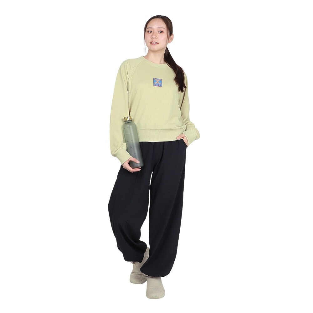 エックスガール（X-gir）（レディース）ショート クルーネック スウェットシャツ 155251012004-LT YELLOW