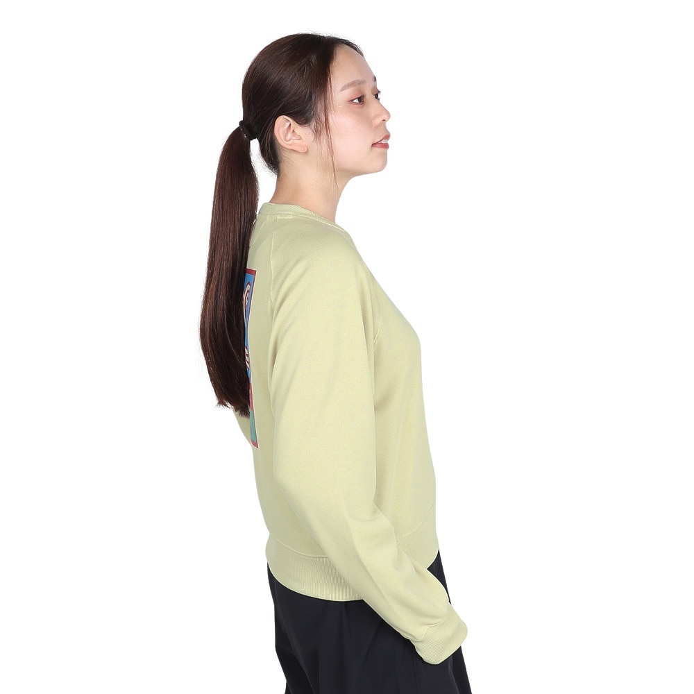 エックスガール（X-gir）（レディース）ショート クルーネック スウェットシャツ 155251012004-LT YELLOW