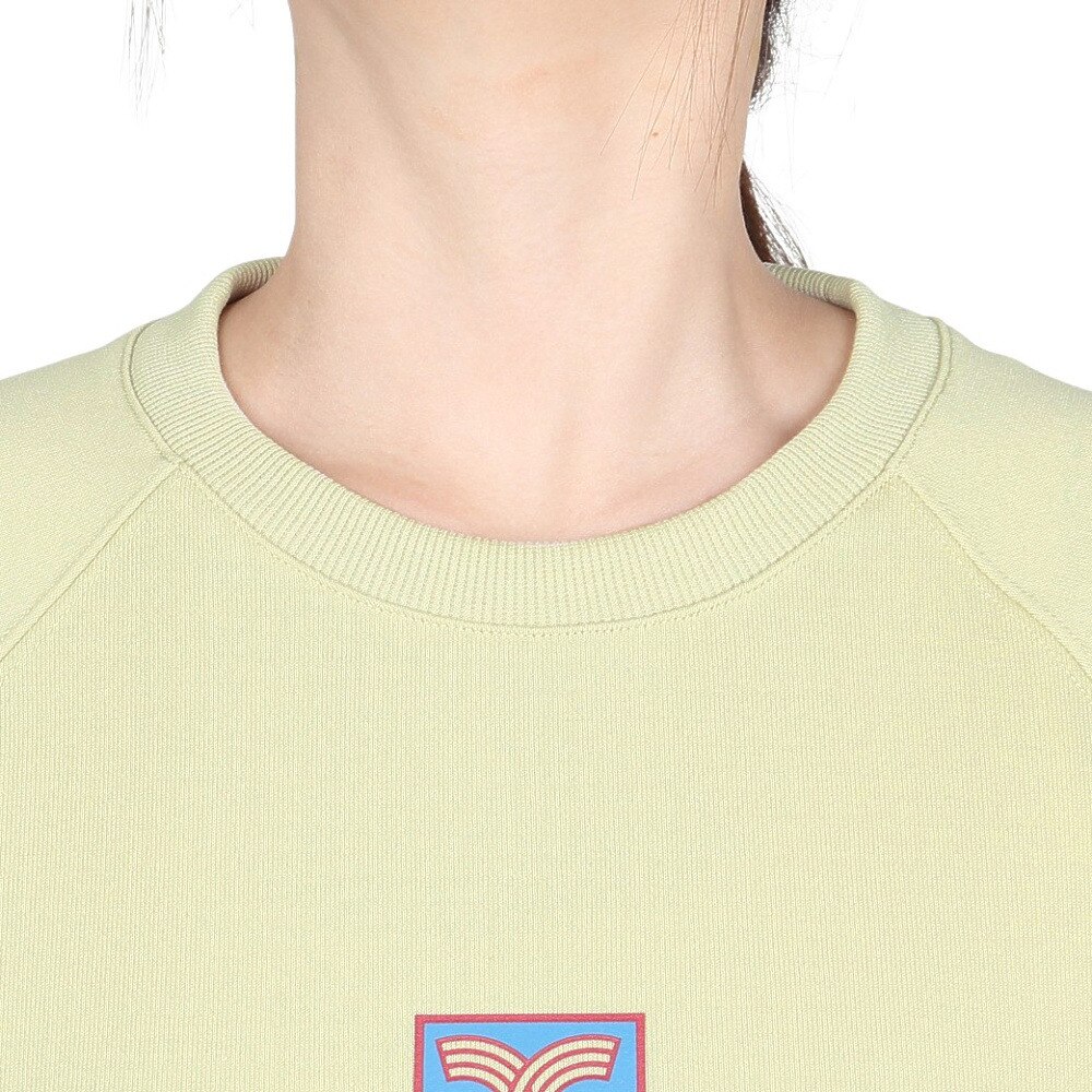 エックスガール（X-gir）（レディース）ショート クルーネック スウェットシャツ 155251012004-LT YELLOW
