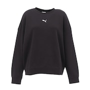 (レディース)ESS オーバーサイズド クルーネック スウェット 691268 01 BLK