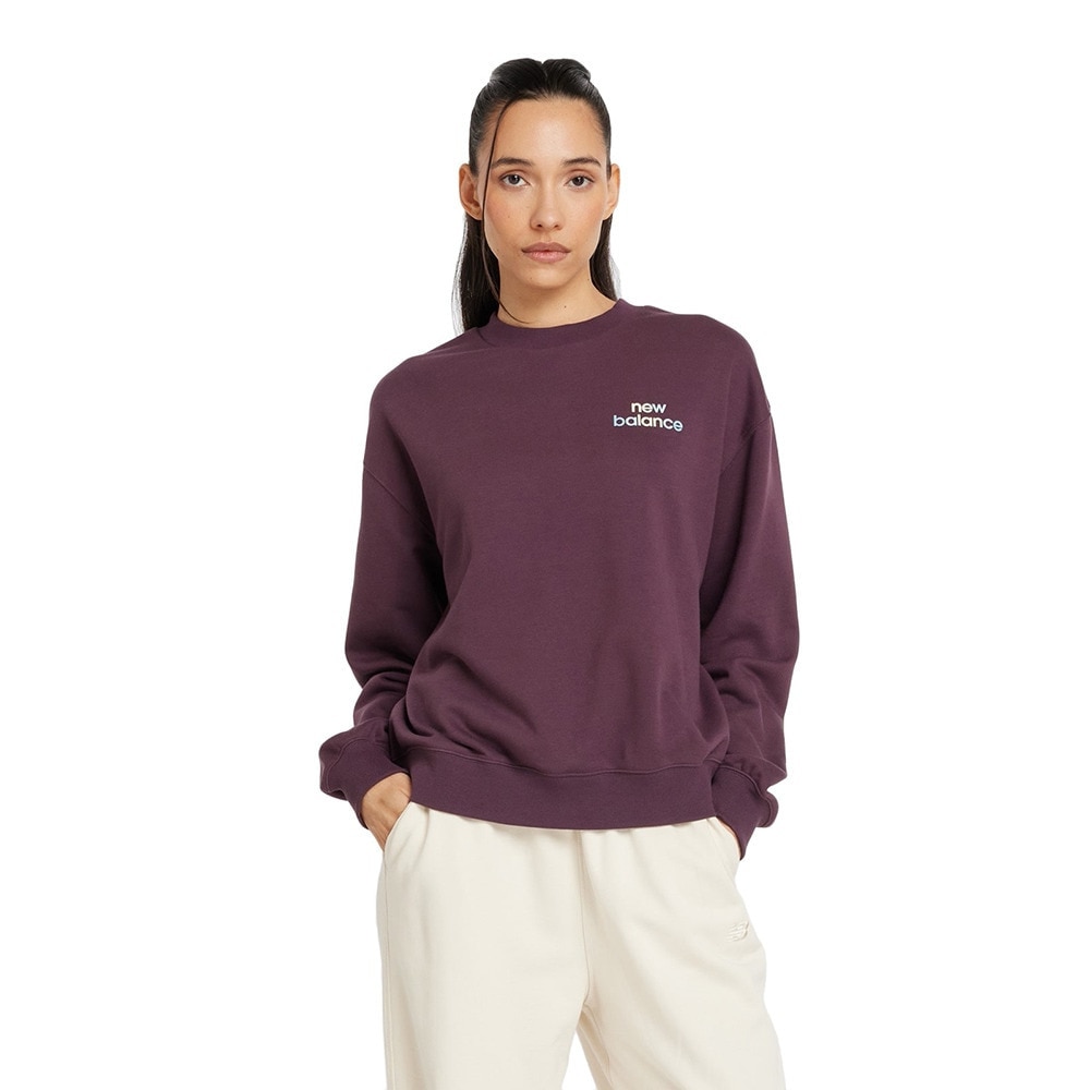 ニューバランス（new balance）（レディース）レンチテリー オーバーサイズドロゴ クルースウェット WT43559PLN