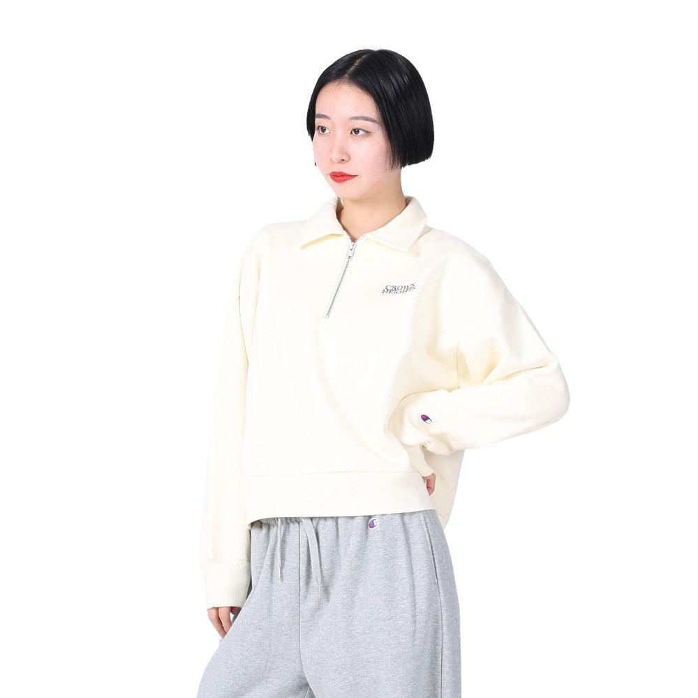チャンピオン-ヘリテイジ（CHAMPION-HERITAGE）（レディース）ハーフジップスウェットシャツ 23FW CW-Y012 020