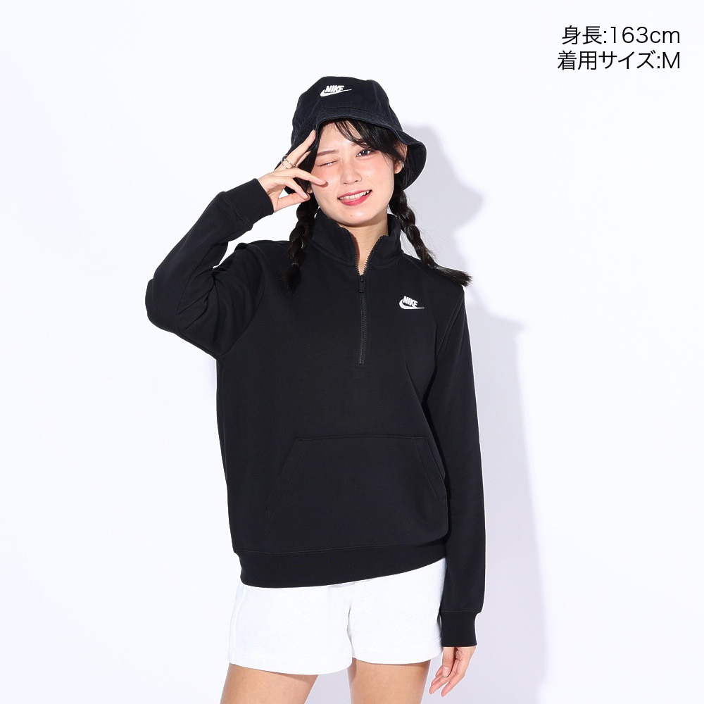 ナイキ（NIKE）（レディース）スポーツウェア クラブ フリース 1/2ジップ スウェットシャツ DQ5839-010