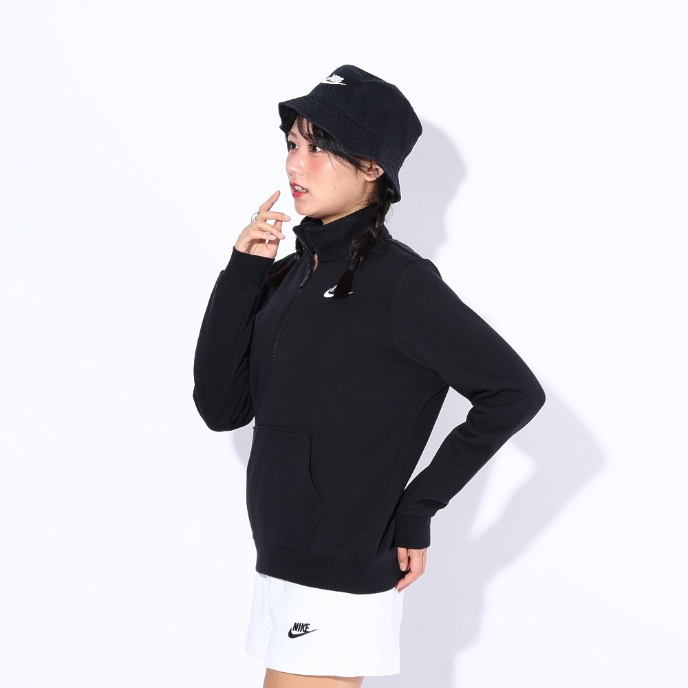 ナイキ（NIKE）（レディース）スポーツウェア クラブ フリース 1/2ジップ スウェットシャツ DQ5839-010