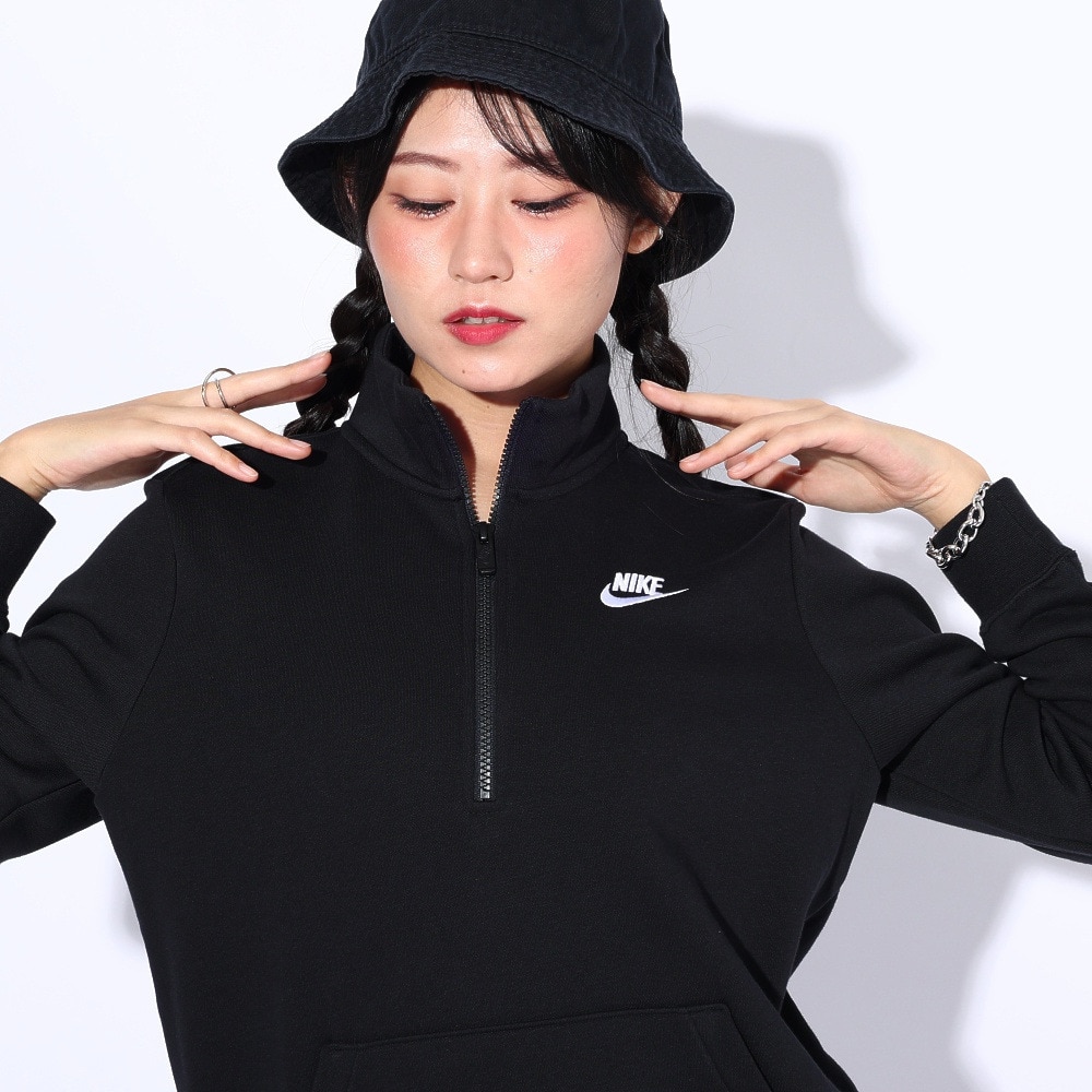 ナイキ（NIKE）（レディース）スポーツウェア クラブ フリース 1/2ジップ スウェットシャツ DQ5839-010