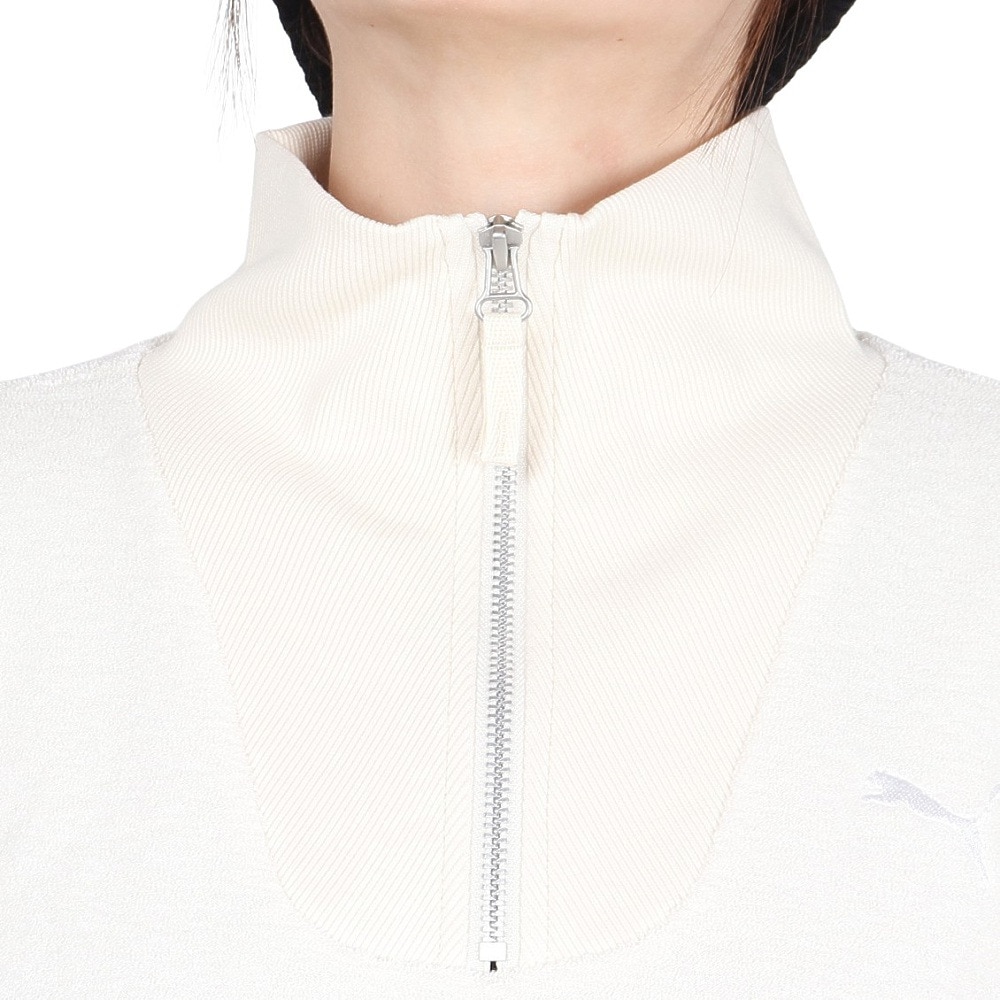 プーマ（PUMA）（レディース）スウェットシャツ HER ウィンタライズド ハイネック ハーフジップ 678385 87 BEG
