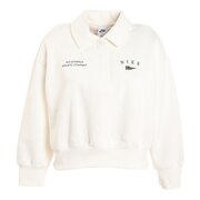 ナイキ（NIKE）（レディース）オーバーサイズド スウェットシャツ 長袖 クロップ フリース ポロ FD0895-133
