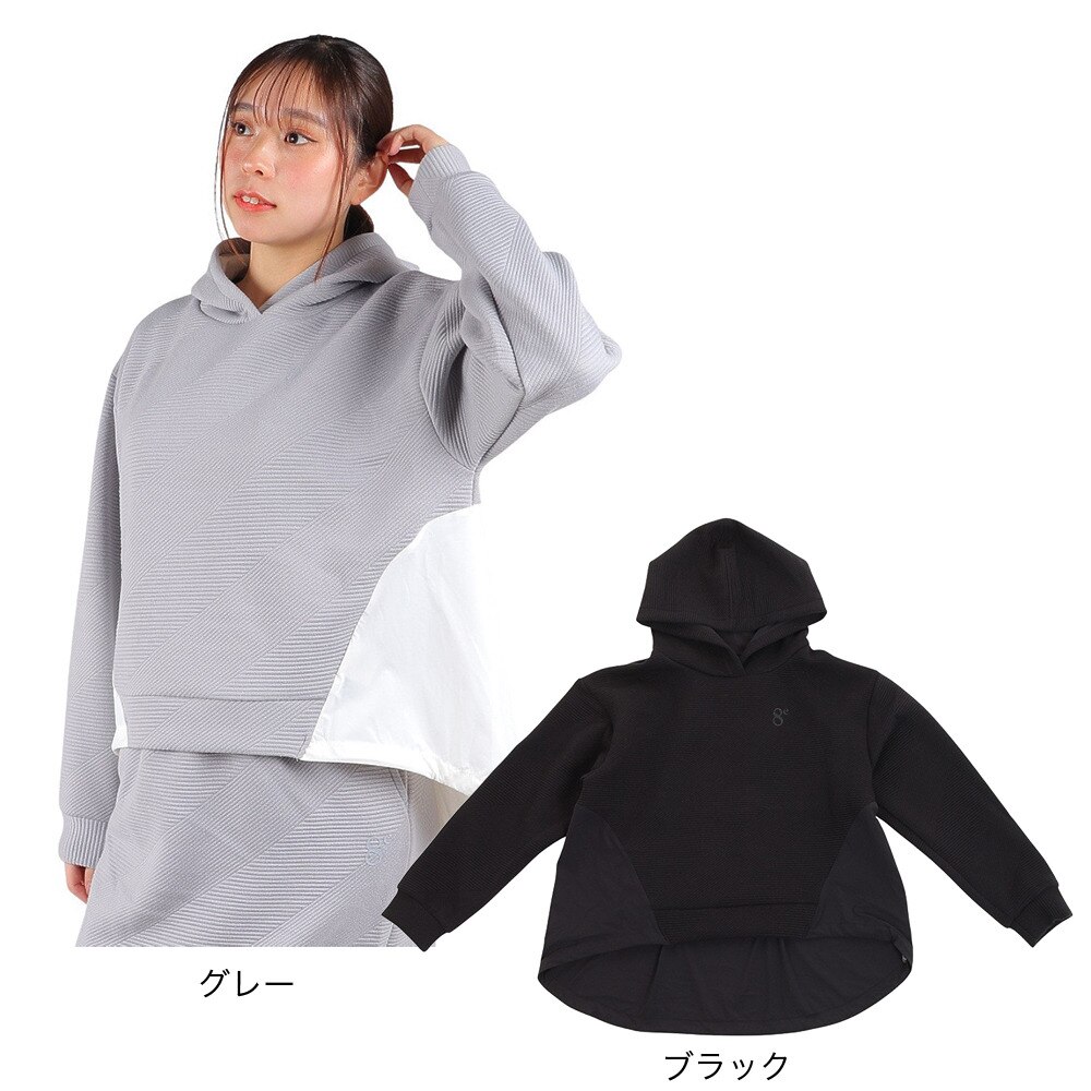 ウィッテム（HUITIEME）（レディース）パーカー レディース ジャガード フーディーパーカー 192-37911-019