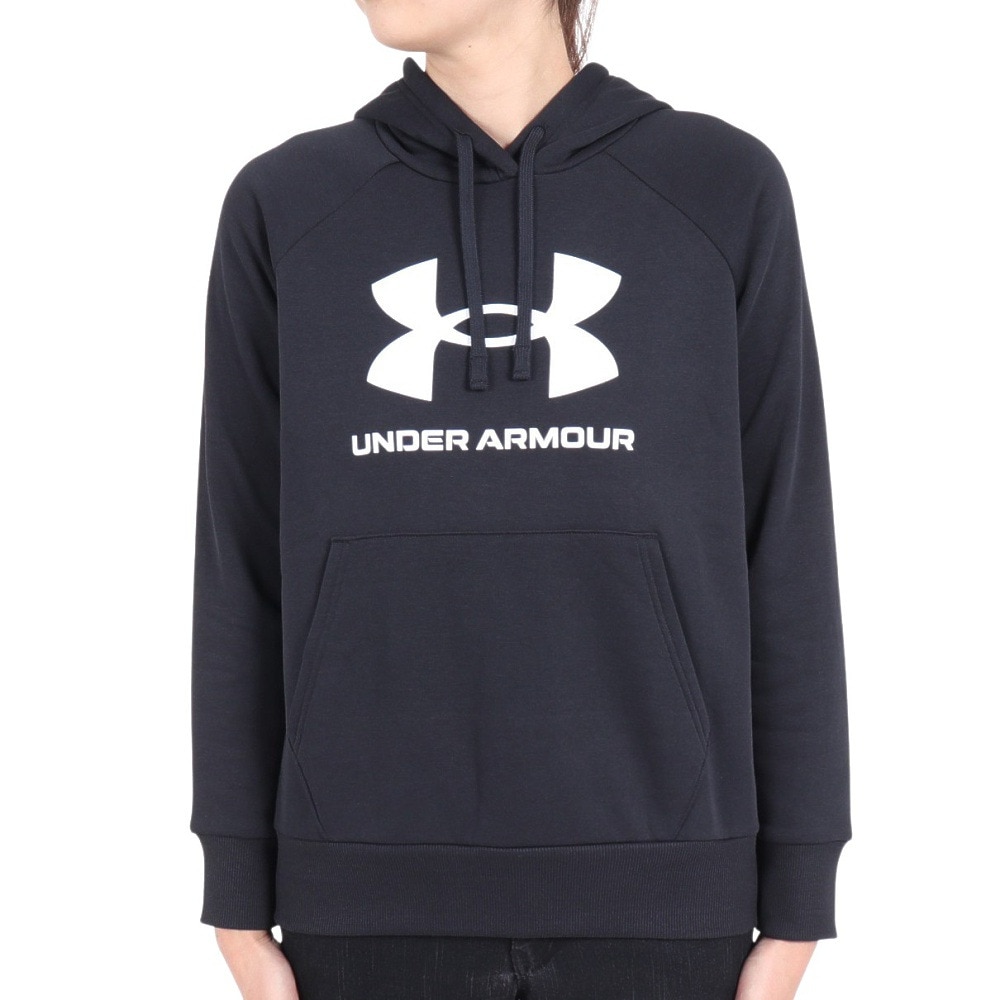 アンダーアーマー（UNDER ARMOUR）（レディース）パーカー レディース ライバルフリース ビッグロゴ フーディー 1379501 001