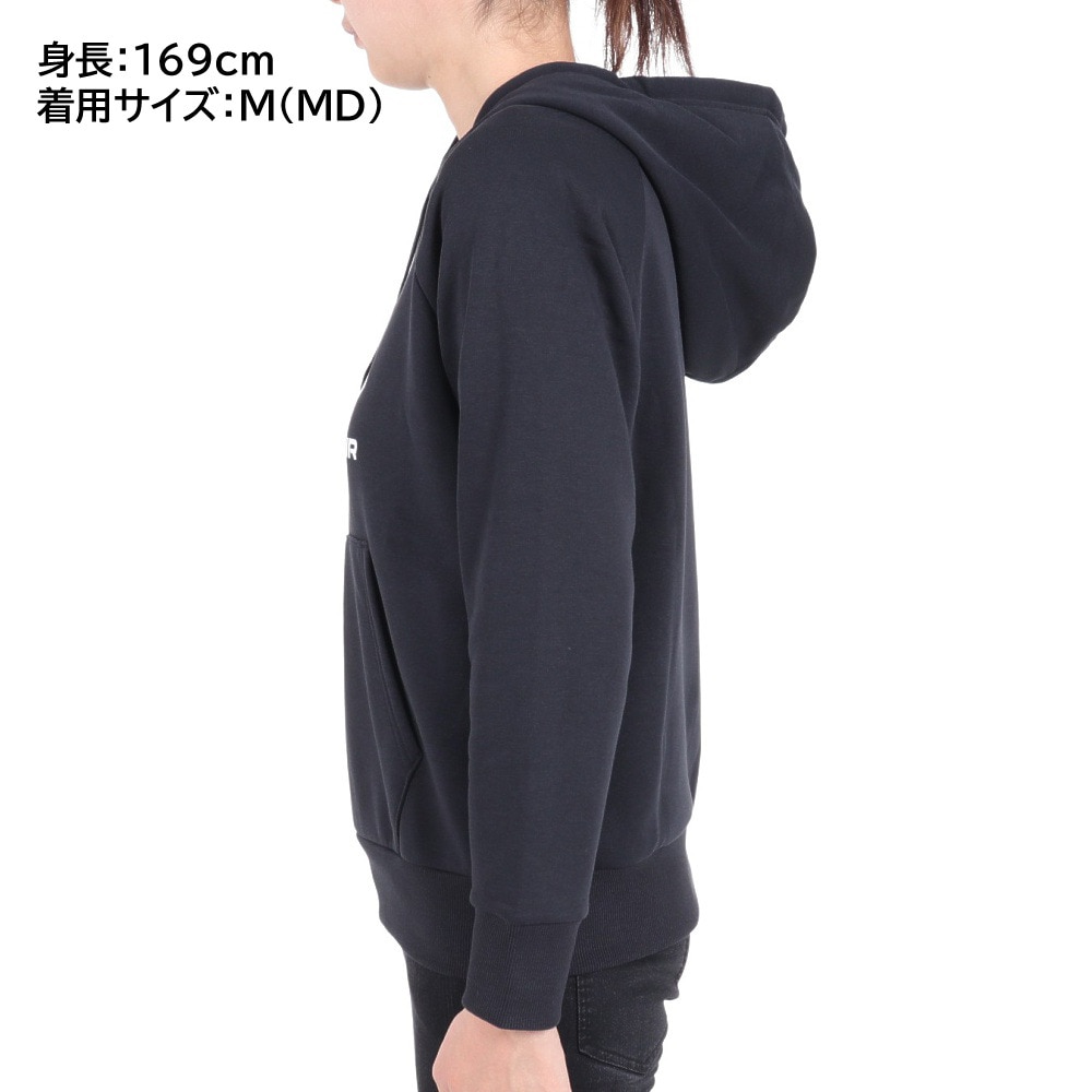 アンダーアーマー（UNDER ARMOUR）（レディース）パーカー レディース ライバルフリース ビッグロゴ フーディー 1379501 001