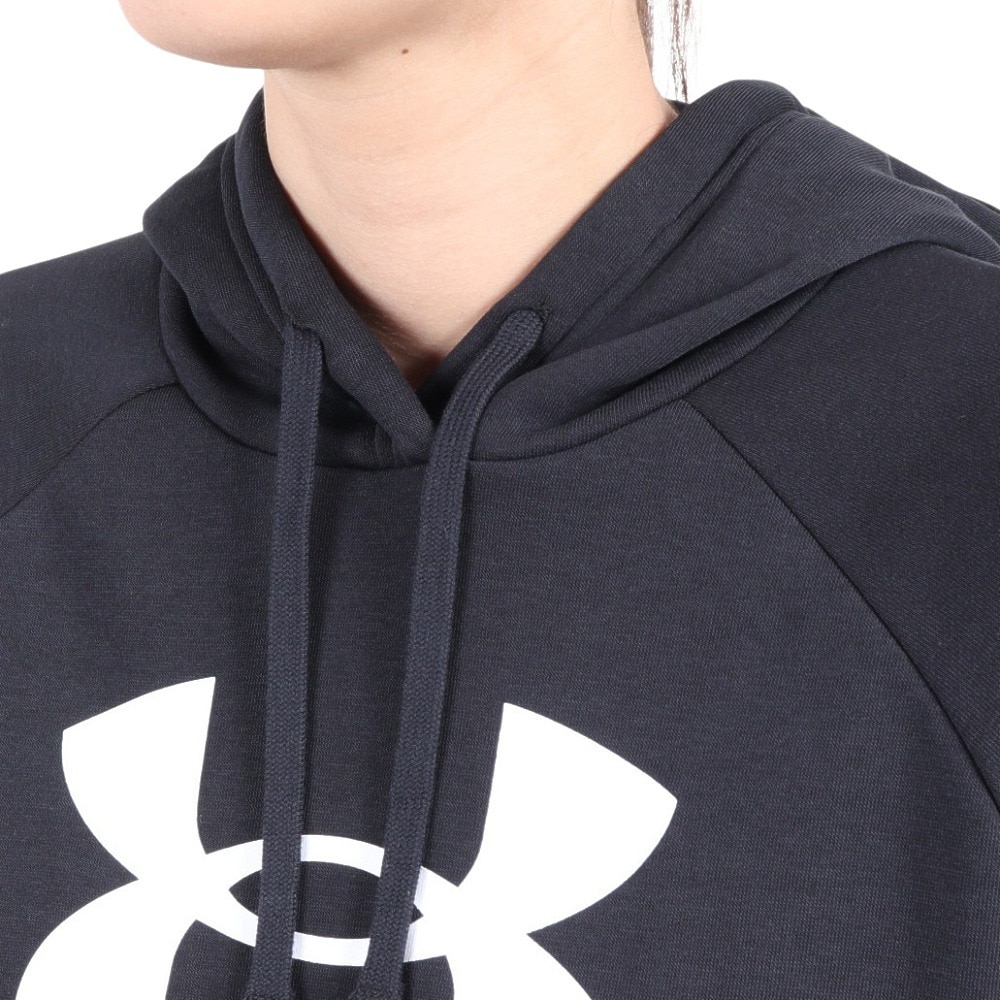 アンダーアーマー（UNDER ARMOUR）（レディース）パーカー レディース ライバルフリース ビッグロゴ フーディー 1379501 001