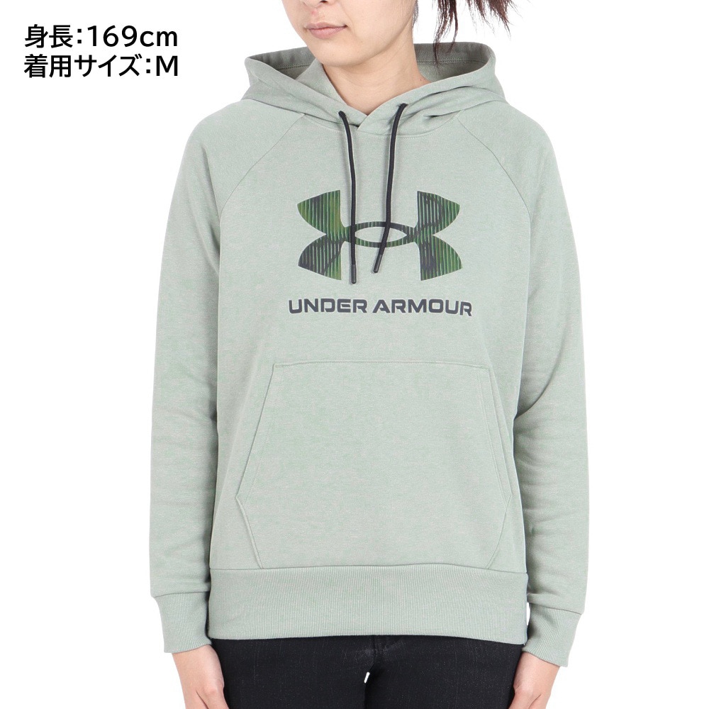 アンダーアーマー（UNDER ARMOUR）（レディース）パーカー レディース ライバルフリース プリント  1381240 504