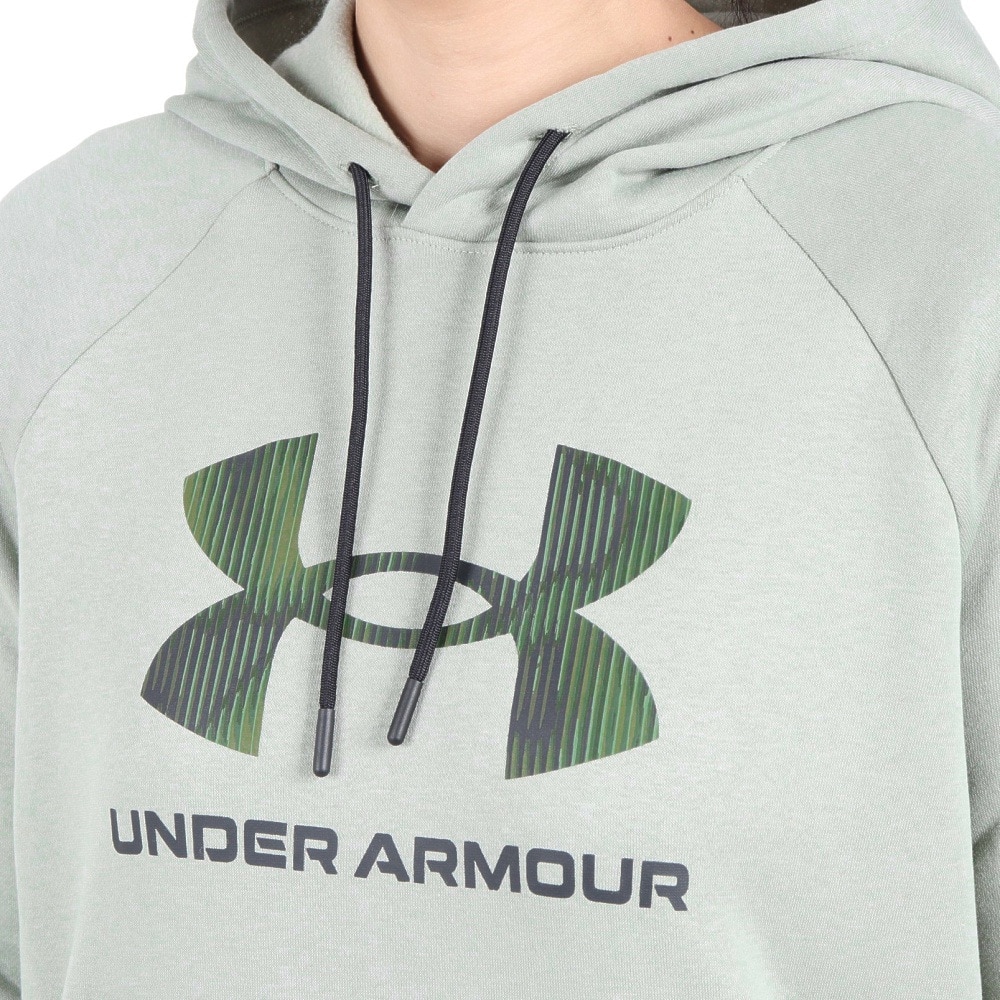 アンダーアーマー（UNDER ARMOUR）（レディース）パーカー レディース ライバルフリース プリント  1381240 504