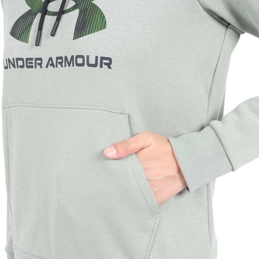 アンダーアーマー（UNDER ARMOUR）（レディース）パーカー レディース ライバルフリース プリント  1381240 504