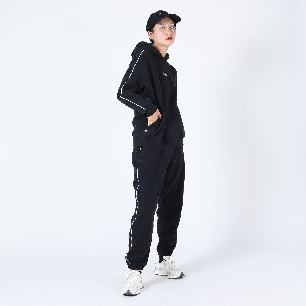 ニューバランス（new balance）（レディース）Essentials オーバーサイズ 裏起毛フリースフーディー WT33518BK