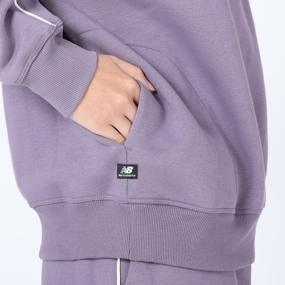 ニューバランス（new balance）（レディース）Essentials オーバーサイズ 裏起毛フリースフーディー WT33518SHW