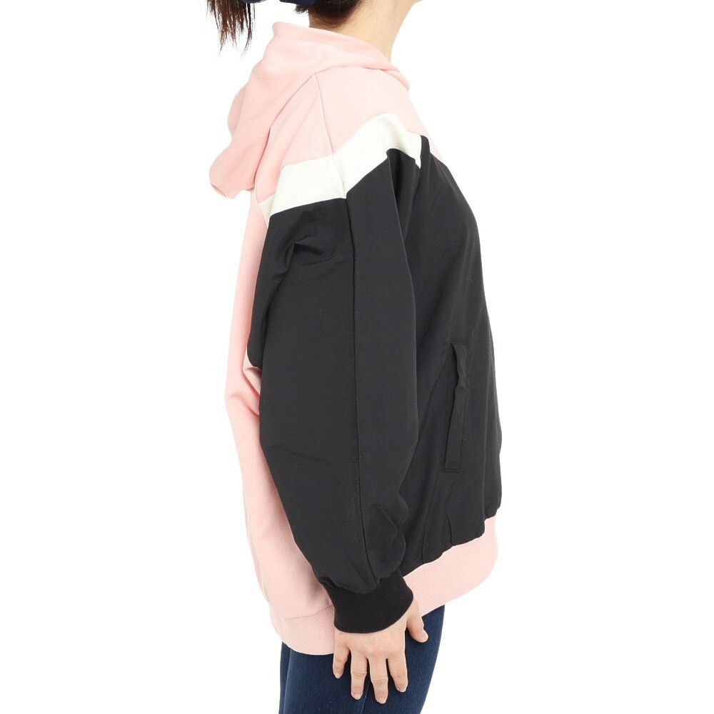 プーマ（PUMA）（レディース）ファブリック ミックス フーディー スウェット 674959 01 BLK