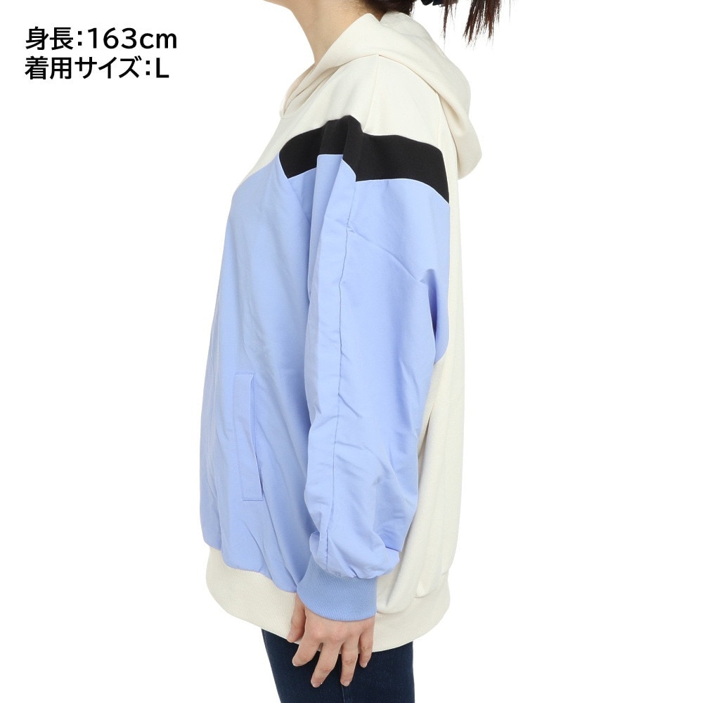 プーマ（PUMA）（レディース）ファブリック ミックス フーディー スウェット 674959 27 BGRY ブルーグレー