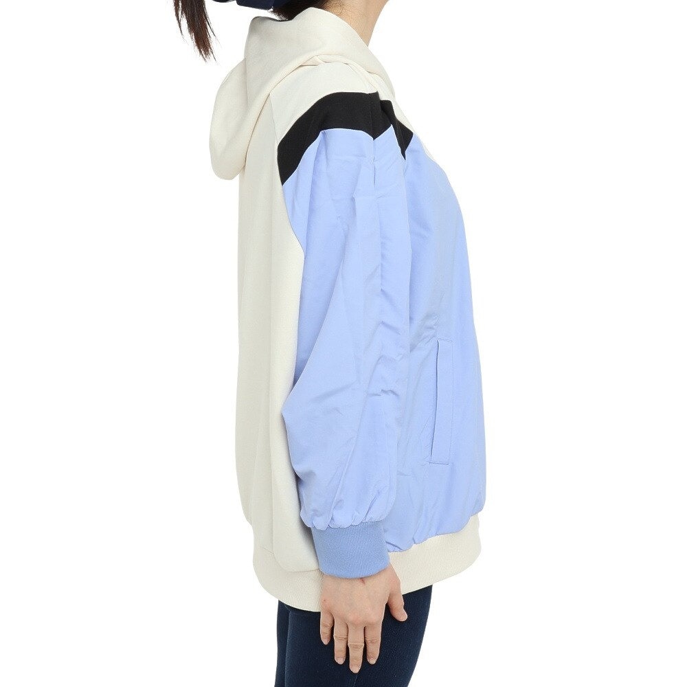 プーマ（PUMA）（レディース）ファブリック ミックス フーディー スウェット 674959 27 BGRY ブルーグレー