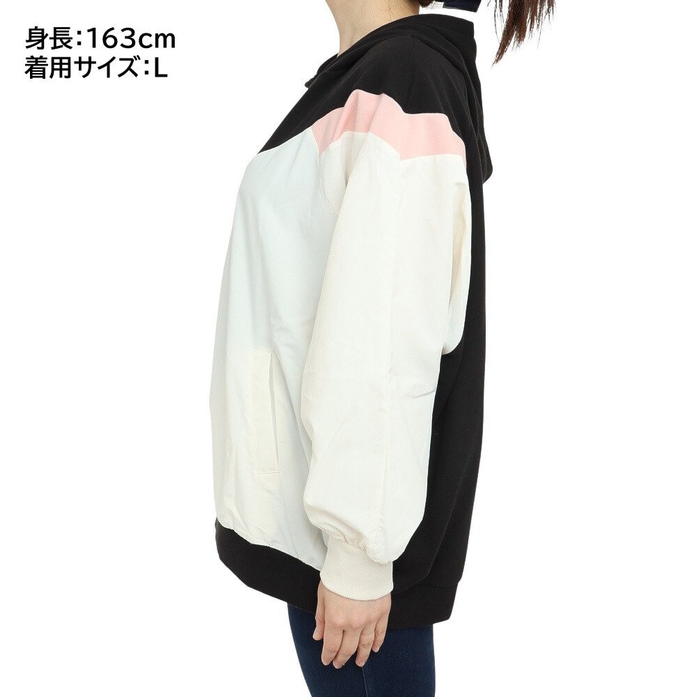 プーマ（PUMA）（レディース）ファブリック ミックス フーディー スウェット 674959 65 WHT
