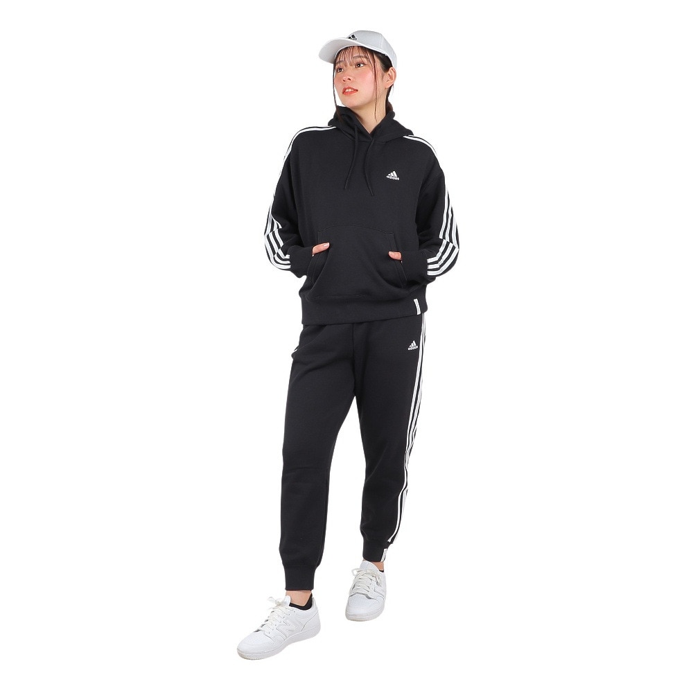 アディダス（adidas）（レディース）エッセンシャルズ プラス スリーストライプス フレンチテリーパーカー KVF82-JF1406
