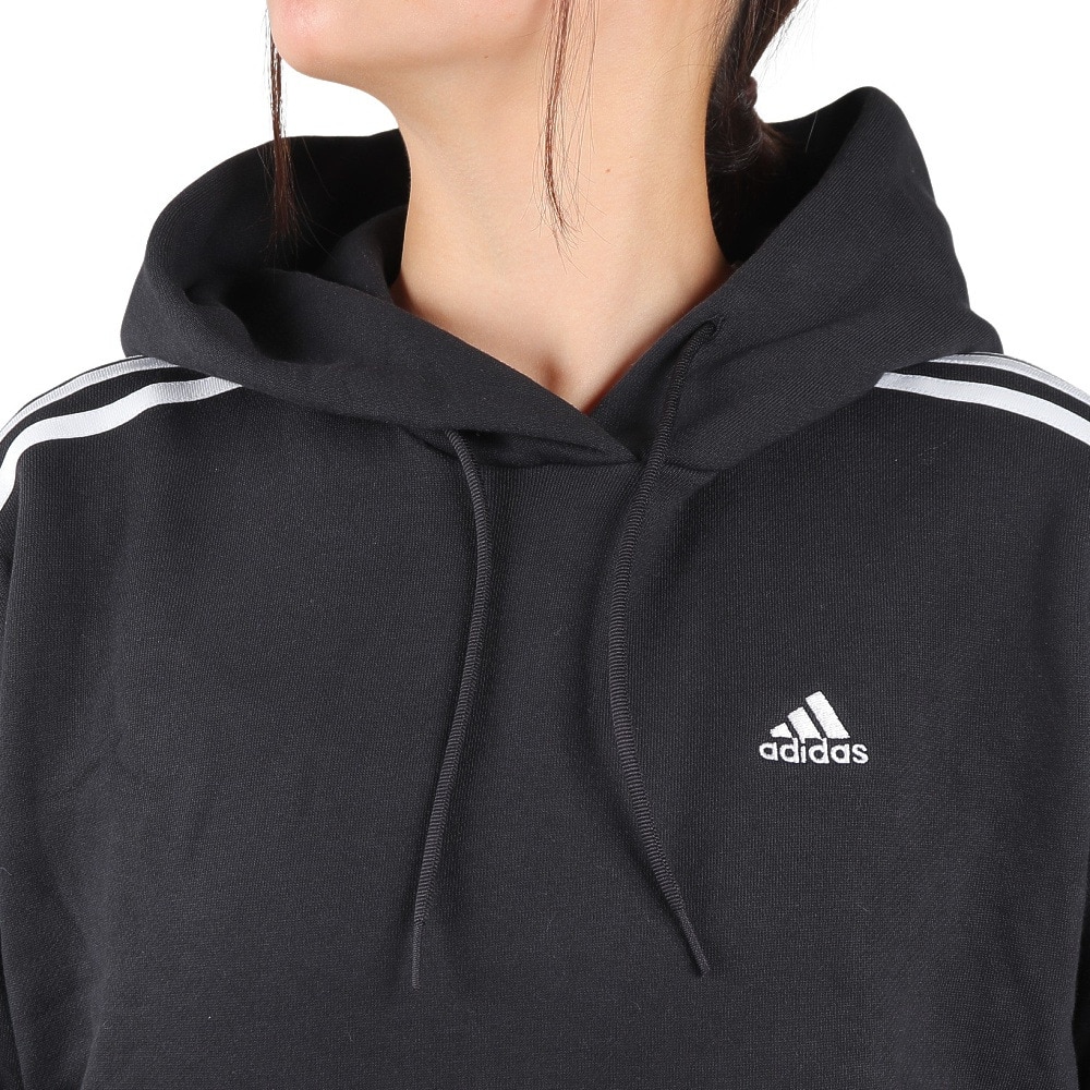 アディダス（adidas）（レディース）エッセンシャルズ プラス スリーストライプス フレンチテリーパーカー KVF82-JF1406