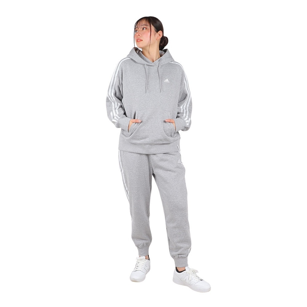 アディダス（adidas）（レディース）エッセンシャルズ プラス スリーストライプス フレンチテリーパーカー KVF82-JF1407