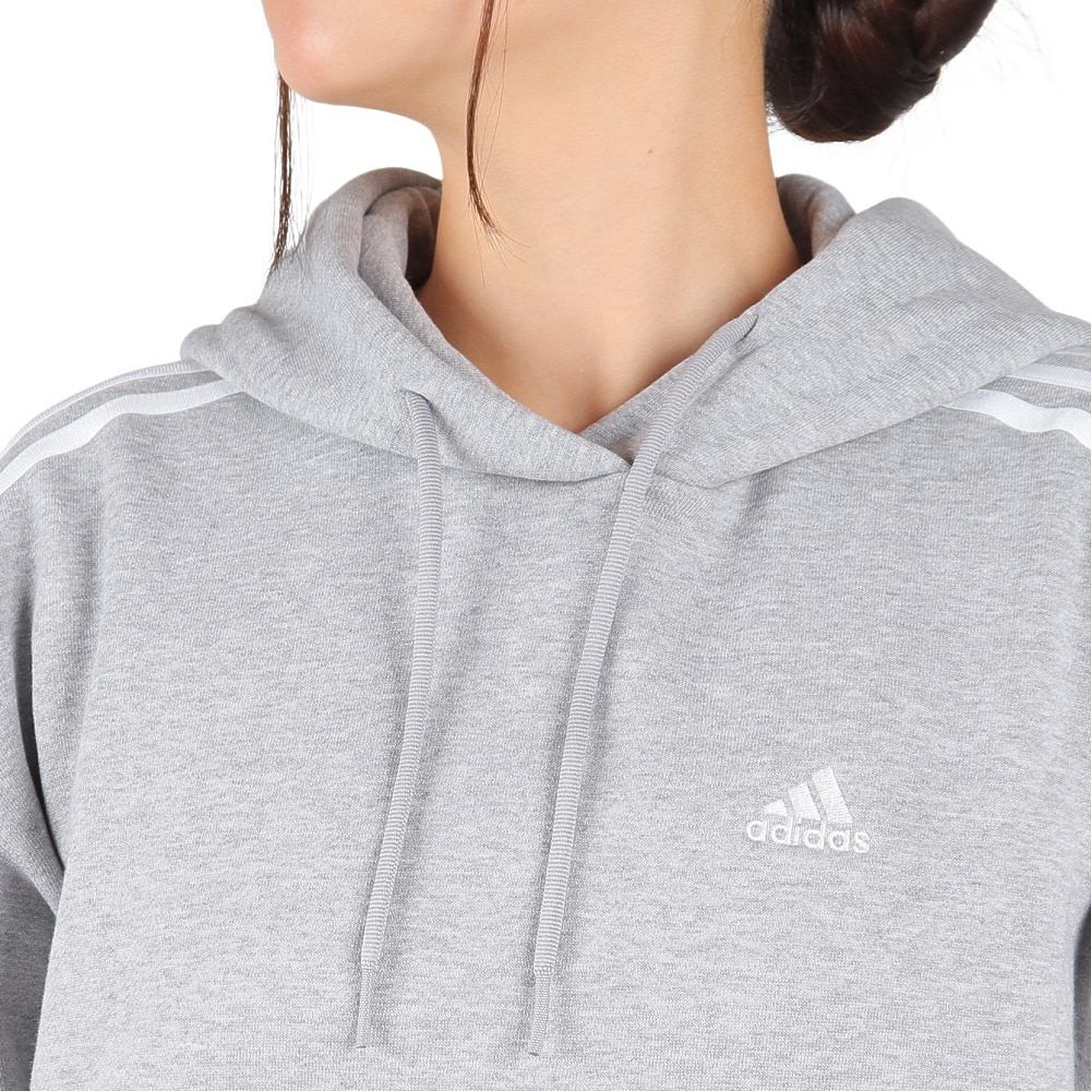 アディダス（adidas）（レディース）エッセンシャルズ プラス スリーストライプス フレンチテリーパーカー KVF82-JF1407