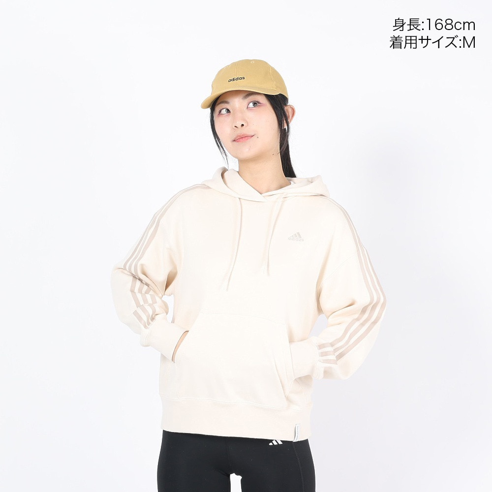 アディダス（adidas）（レディース）エッセンシャルズ プラス スリーストライプス フレンチテリーパーカー KVF82-JF1408