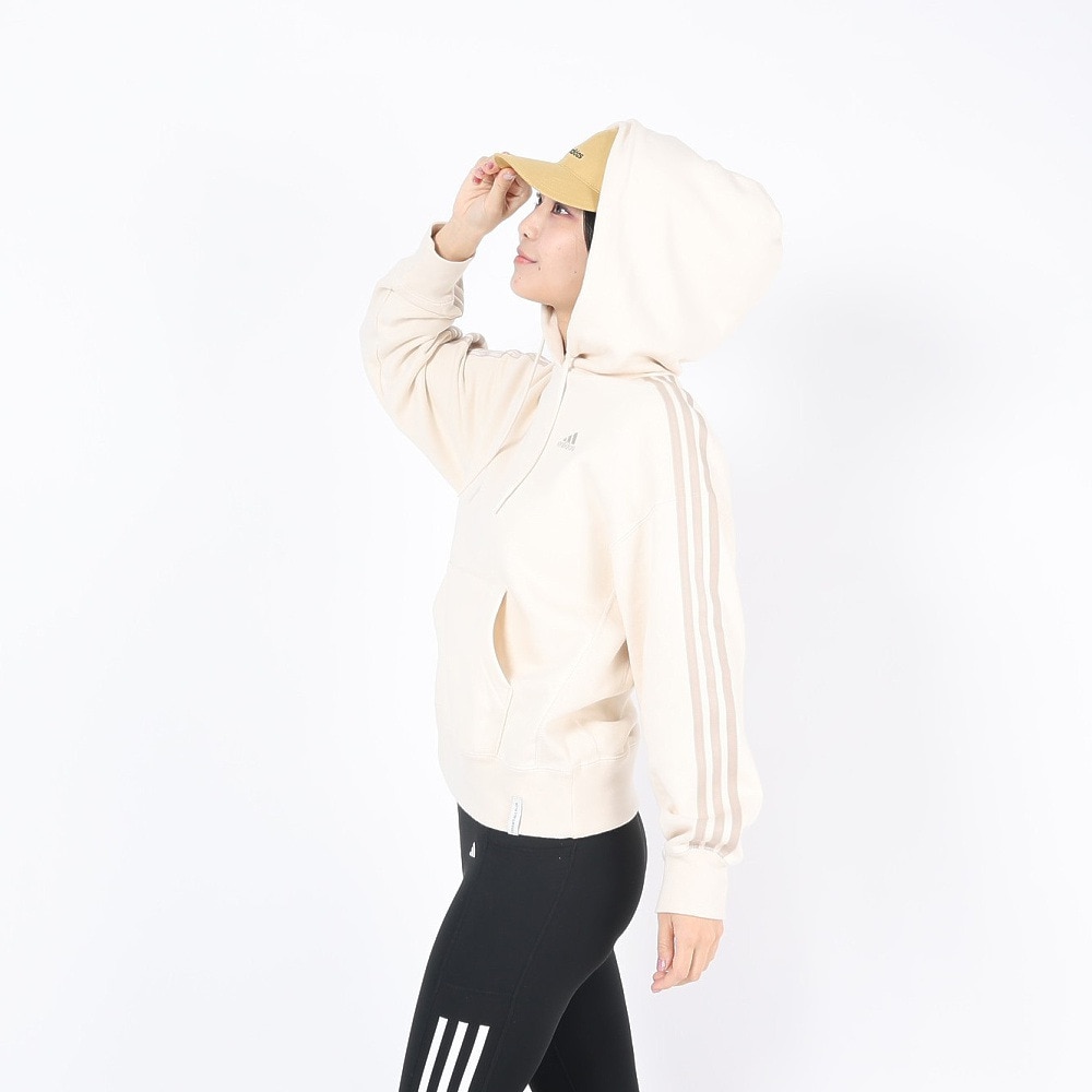 アディダス（adidas）（レディース）エッセンシャルズ プラス スリーストライプス フレンチテリーパーカー KVF82-JF1408