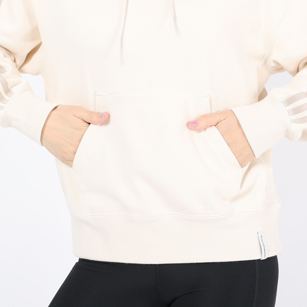 アディダス（adidas）（レディース）エッセンシャルズ プラス スリーストライプス フレンチテリーパーカー KVF82-JF1408