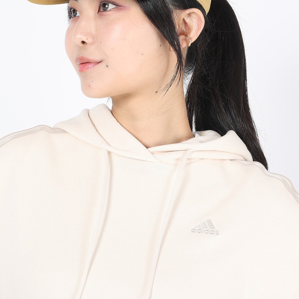アディダス（adidas）（レディース）エッセンシャルズ プラス スリーストライプス フレンチテリーパーカー KVF82-JF1408