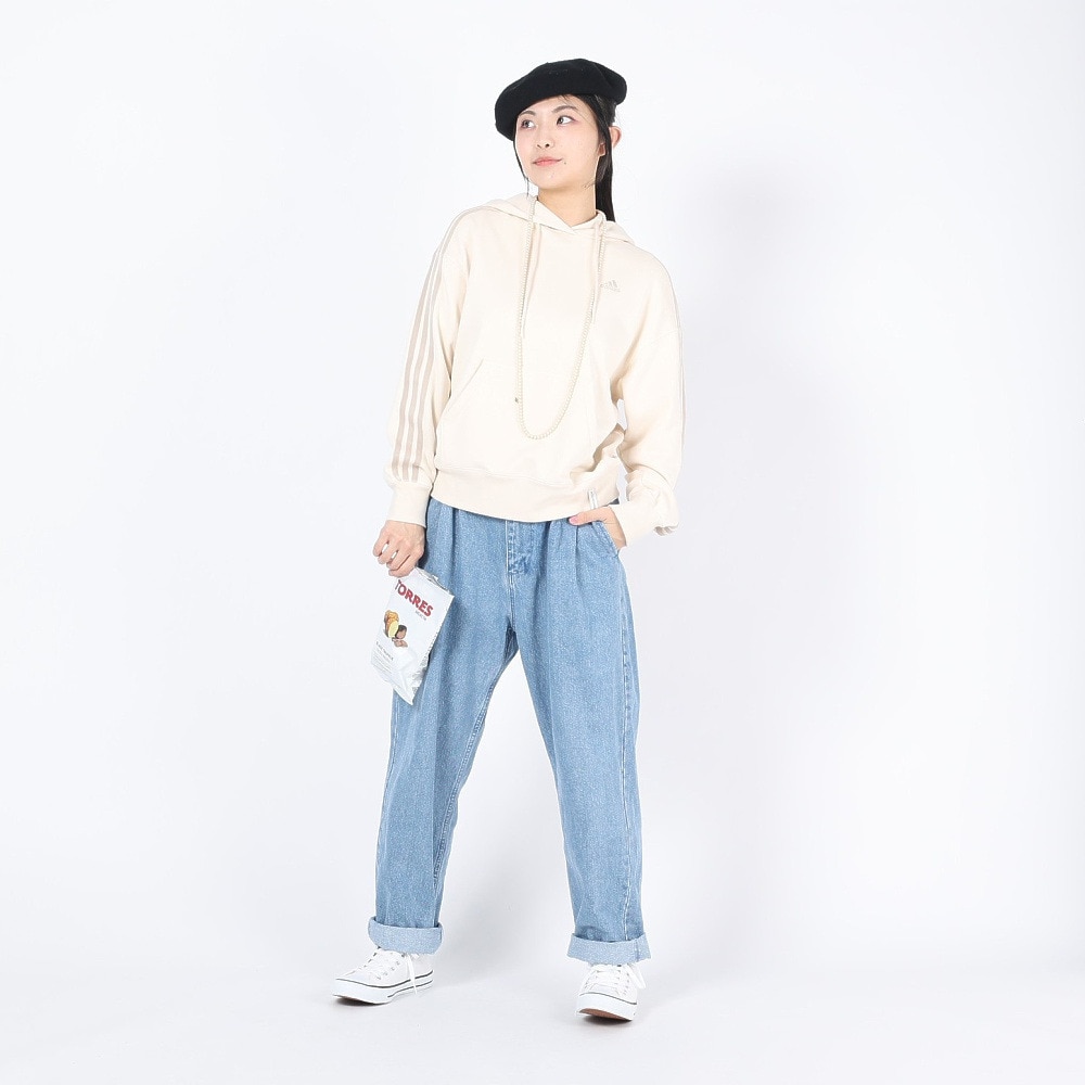 アディダス（adidas）（レディース）エッセンシャルズ プラス スリーストライプス フレンチテリーパーカー KVF82-JF1408