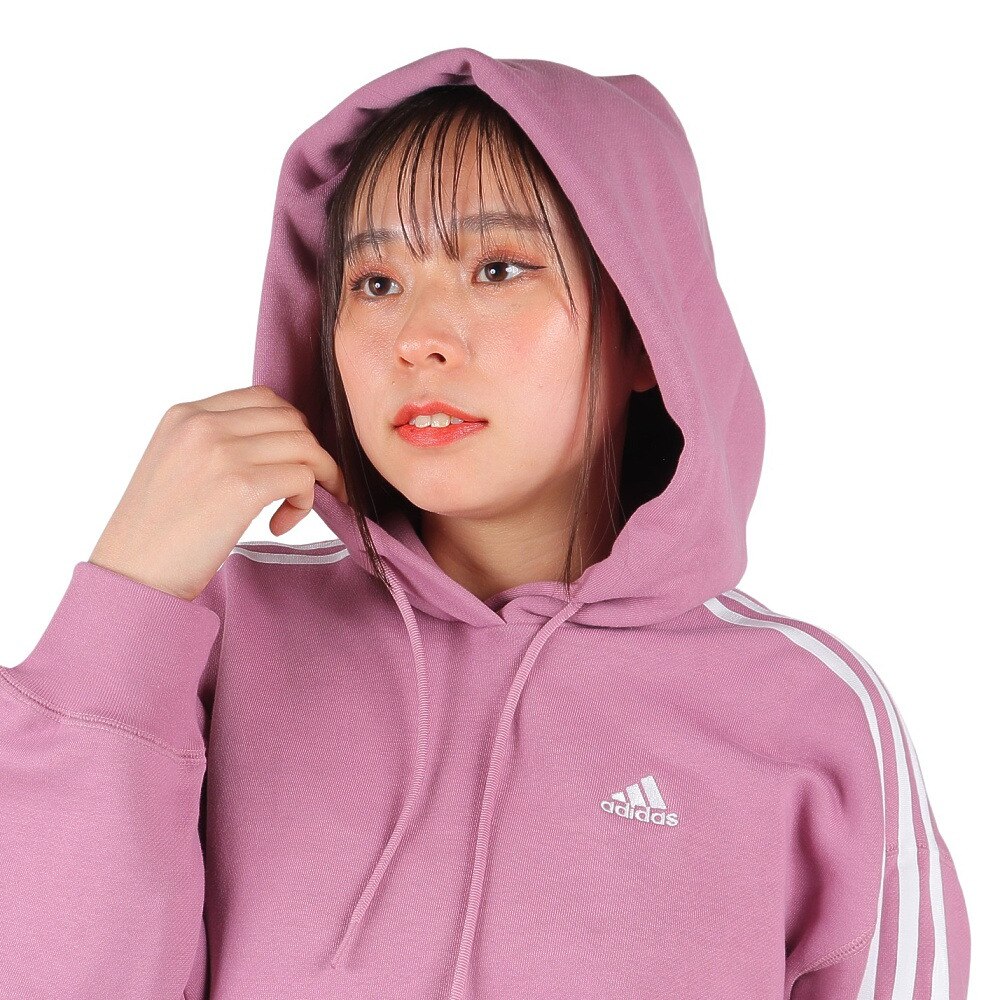 アディダス（adidas）（レディース）エッセンシャルズ プラス スリーストライプス フレンチテリーパーカー KVF82-JF1409