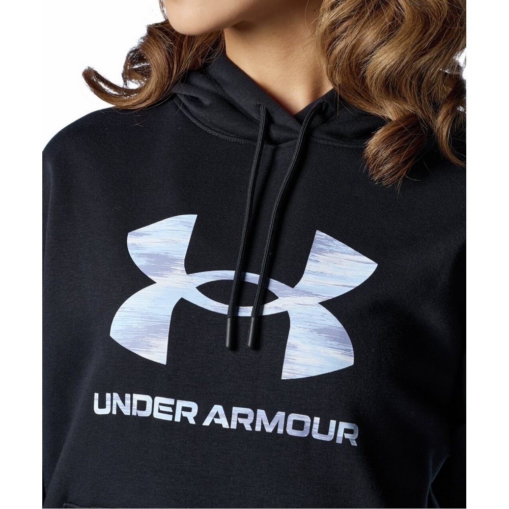 アンダーアーマー（UNDER ARMOUR）（レディース）ライバルフリース プリント フーディー 1388203 001