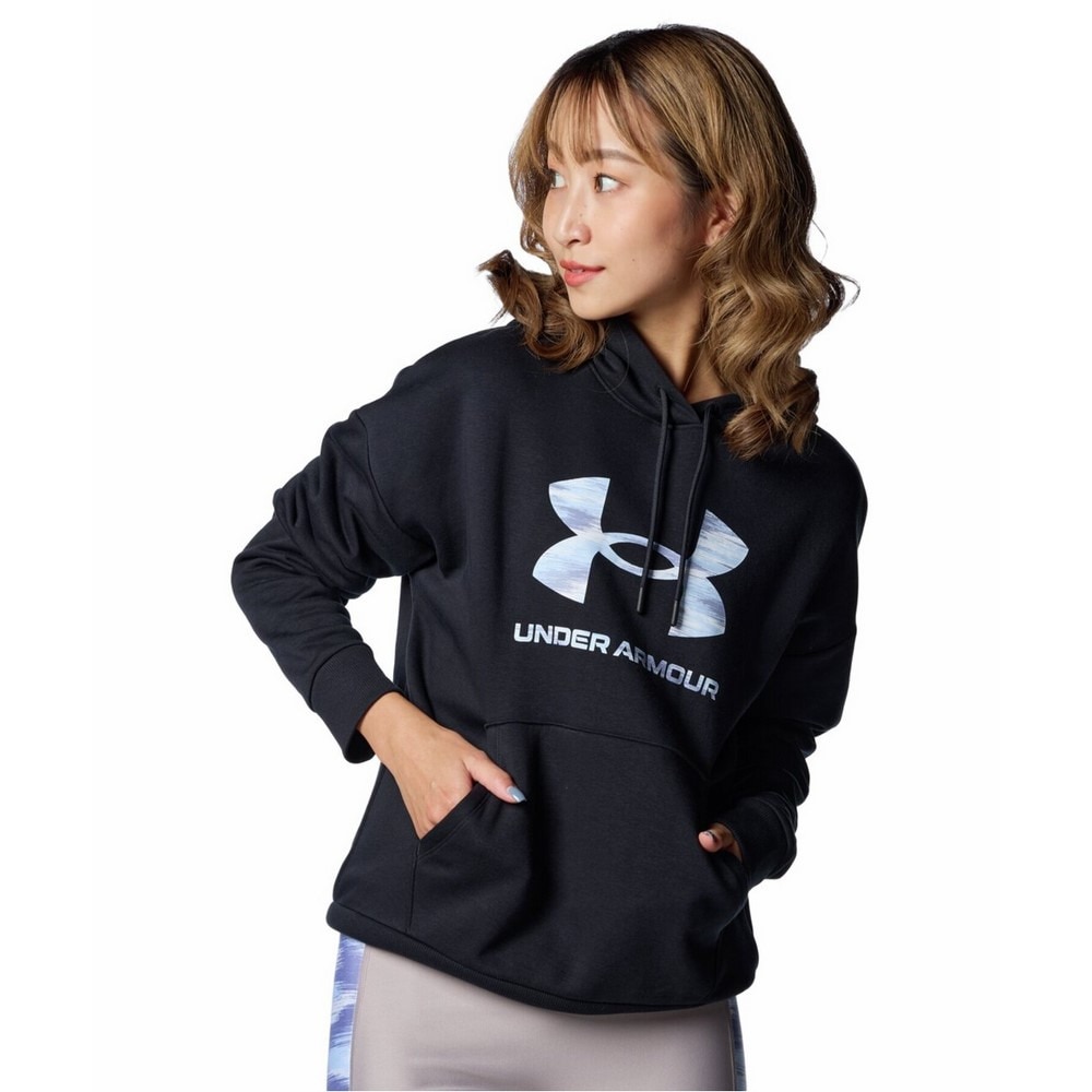 アンダーアーマー（UNDER ARMOUR）（レディース）ライバルフリース プリント フーディー 1388203 001