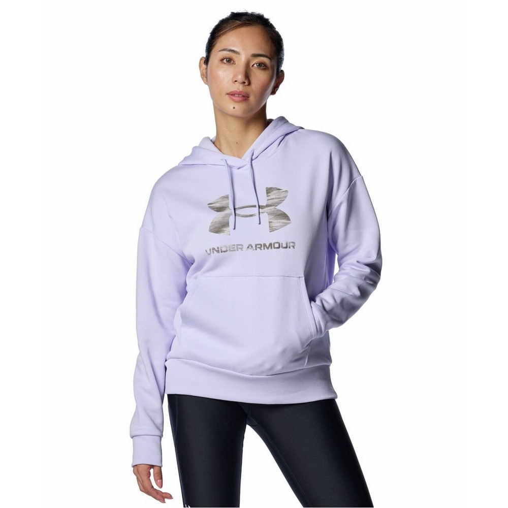 アンダーアーマー（UNDER ARMOUR）（レディース）ライバルフリース プリント フーディー 1388203 535